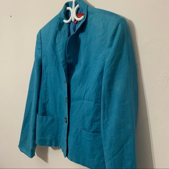 🧡3/$30 Anne Klein Blue Blazer | Size 10 - Picture 4 of 7